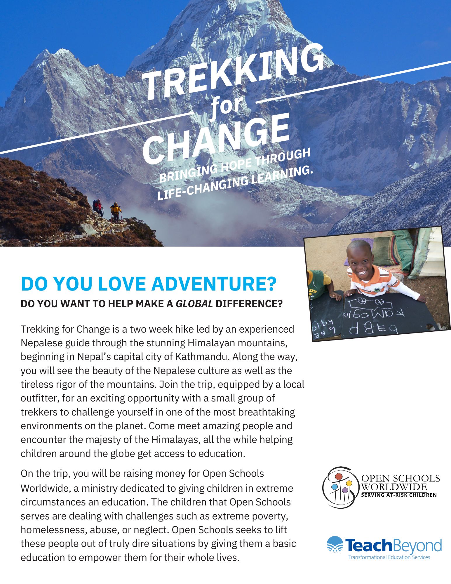 Trekking for Change Poster